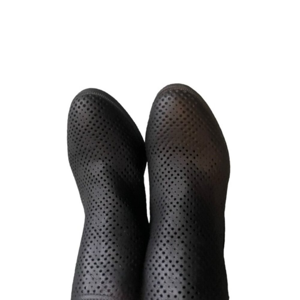 Steve Madden Boots 7 Shoe Black Booties Chunky Heel Shoes Spring Footwear Boot 7 - Picture 7 of 14